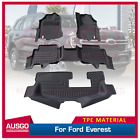 Pre-sale Ausgo 3 Rows Floor Mats For Ford Everest 7seat 2022+ Door Sill Covered