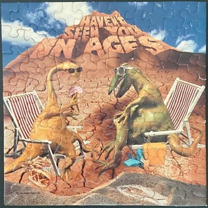 Vintage Springbok Mini Jigsaw Puzzle Haven't Seen You in Ages Dinosaur COMPLETE - Picture 1 of 6