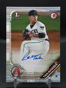 BO TAKAHASHI 2019 BOWMAN PROSPECTS AUTO ROOKIE DIAMONDBACKS G3