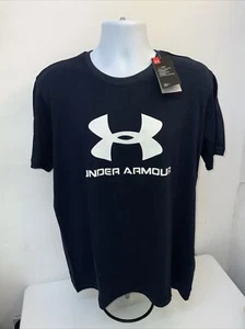 Men Under Armour Short sleeve Crew Neck Big Print Logo T-Shirt Size Medium New - Picture 1 of 6