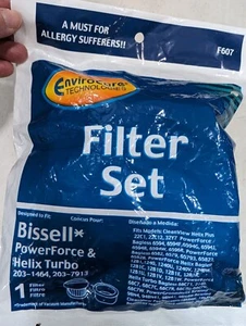 Bissell EnviroCare Vacuum Filter Set-Bissell PowerForce & Helix Turbo, F607 - Picture 1 of 2