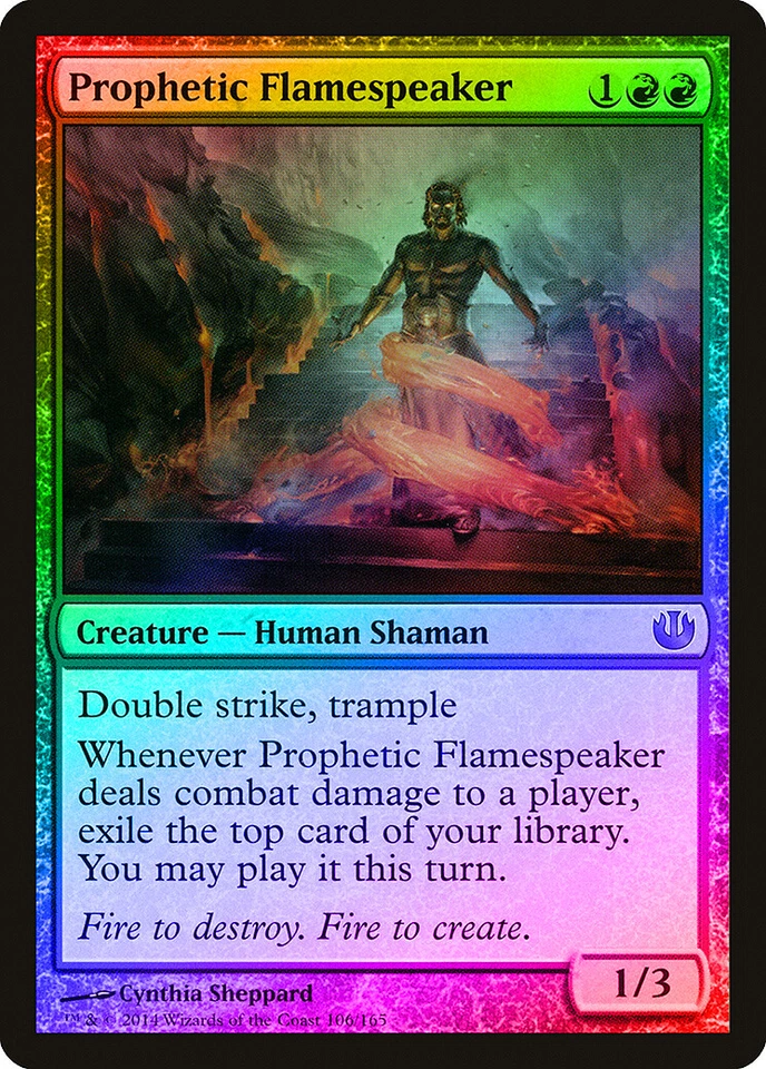 Prophetic Flamespeaker FOIL Journey into Nyx NM Red Mythic Rare CARD ABUGames - Image 1 of 1