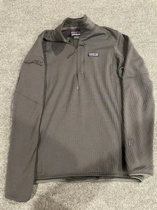 Patagonia R1 Fleecepullover Herren M schwarz grau Waffel Polartec Power Dry - Bild 1 von 9