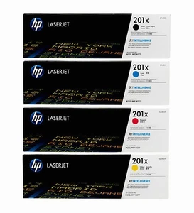 Zestaw tonerów HP 201X Oryginalny 4-kolorowy BCMY Wysoka wydajność NOWY - Zdjęcie 1 z 5