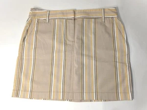 Ann Taylor Loft Women's Petites Khaki Striped Skirt NWT Size 4P MSRP$42 - Picture 1 of 3