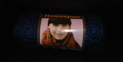 NOS LION BRAND HOMESPUN YARN SKEIN #302 COLONIAL BLUE - Image 1 of 2