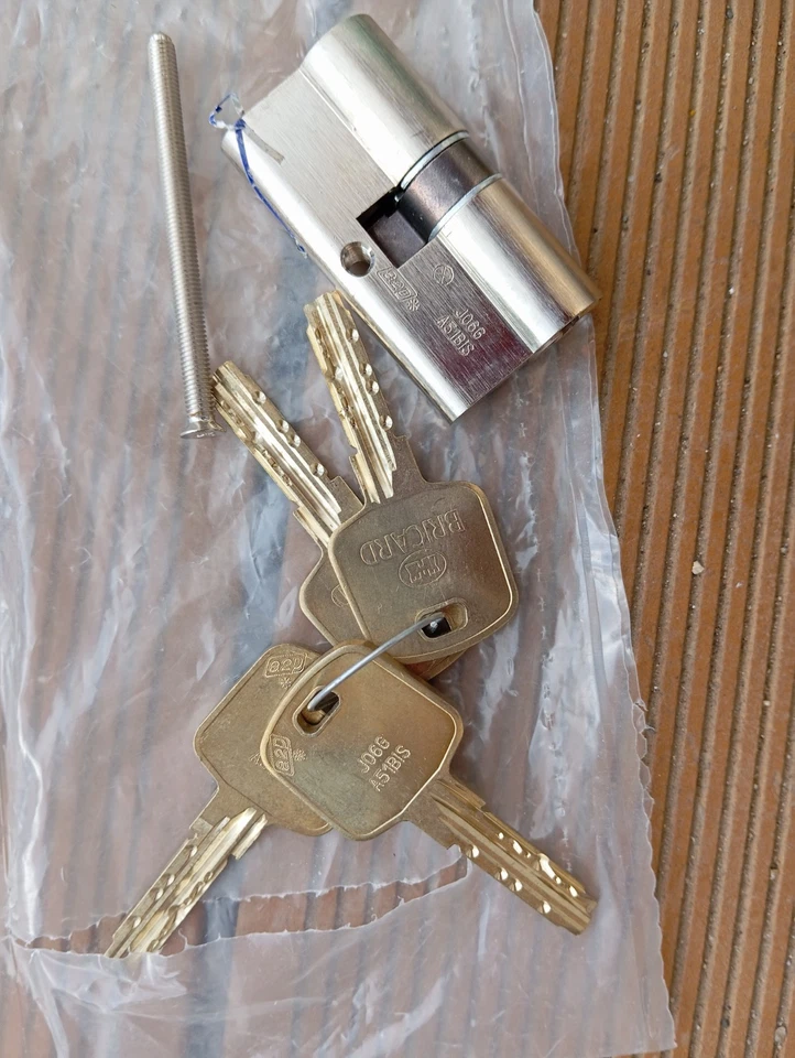 NEUF CYLINDRE DE SECURITE DE SERRURE DE PORTE BRICARD 30 X 30 - Photo 1/1