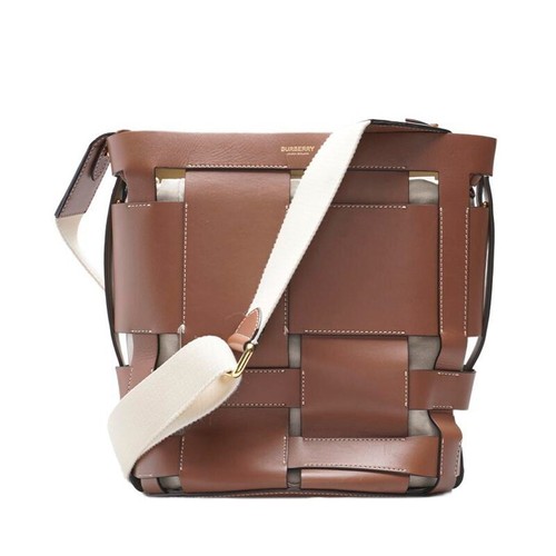 Burberry Borsa a secchiello donna poster pelle di vitello marrone 8016929