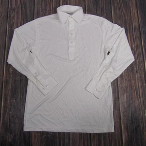 Collars & Co. Poloshirt Herren Small Weiß Kleid Kragen Langarm Popover Strick - Bild 1 von 6