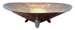 Reed & Barton Prip Diamond Silver Plate Footed Tripod Art Vessel Bowl Vtg Mcm - Picture 1 of 18