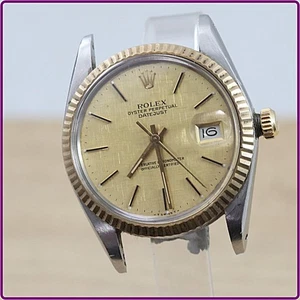 Rolex 34mm Diameter solid Yellow Gold & Stainless Steel Fluted Bezel Watch Head - Picture 1 of 13