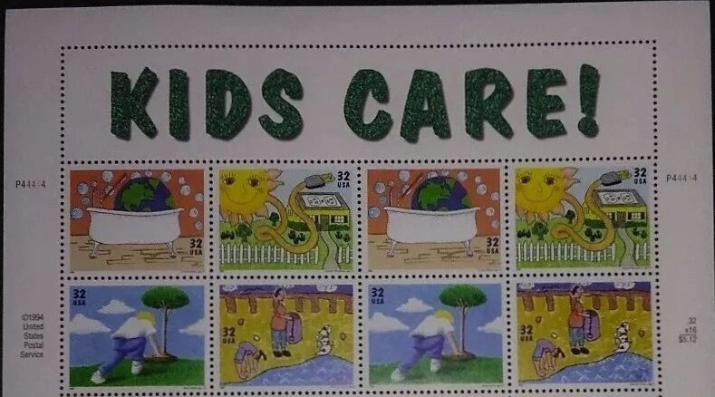 1 #2951-54 .32 EARTH DAY TOP PB OF 8.  BIN $4.25. - Image 1 of 1