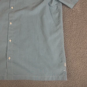 Volcom Shirt Mens XXL Blue Check Button Short Sleeve Regular Fit Surf Skate - Picture 1 of 17