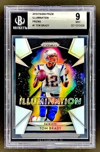 Panini Prizm Illumination Prizms 2018 #1 Tom Brady BGS 9 New England Patriots SP - Imagen 1 de 3