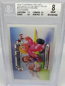 2016 Garbage Pail Kids Refugee Rodham Clinton BGS 8 NM-MT Sticker 496 Made - Picture 1 of 2