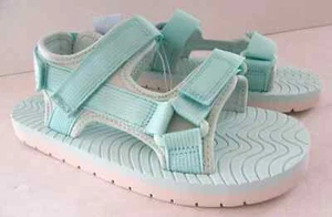 Sandalias de mujer verdes con correa al tobillo esmeriladas zapatos - gato y gato - niños/jóvenes talla 13 - Imagen 1 de 3