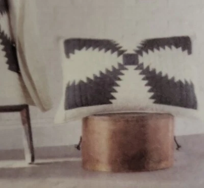 Martha Stewart Piña Artesanal ESTÁNDAR Falsa 20 x 26 Algodón Marfil Negro Foto 1 de 3