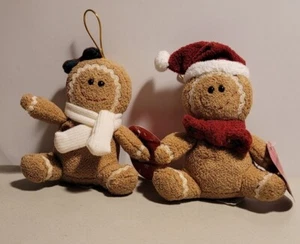 Target Holiday Adornos de Peluche *PAN DE JENGIBRE HOMBRES* Niño Niña 2001 Navidad - Imagen 1 de 4