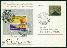 BRD BALLONPOST 1962 9. PESTALOZZI KINDERDORF-BALLONFLUG BAYERN GERSTHOFEN gi09