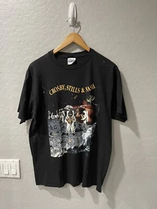 Vintage Crosby Stills & Nash “Live It Up”  Album SS Shirt Large - Picture 1 of 9