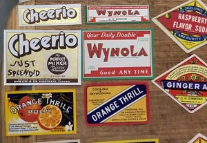 Lot of 14 early 1900s Soda Bottle Labels Charlottetown Pei plus others - Picture 1 of 4