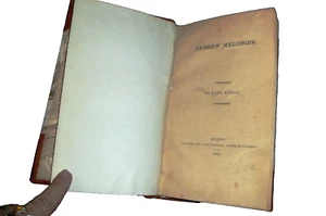 BOOK  COLLECTIBLE Lord Byron Hebrew Melodies She Walks in Beauty Vintage 1800s - Picture 1 of 7
