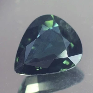 1.74CT GORGEOUS AA PEAR HEATED ONLY THAILAND GREEN SAPPHIRE NATURAL - Picture 1 of 3