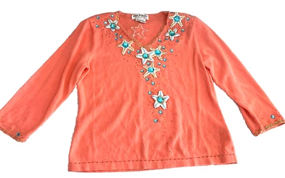 Top vintage Jack B Quick para mujer talla mediana estrella de mar Foto 1 de 4