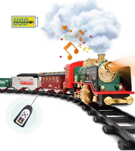 Remote RC Train Set Toy Locomotive Rechargeable Christmas Gift for Kids Age 3+ y - Picture 1 of 7