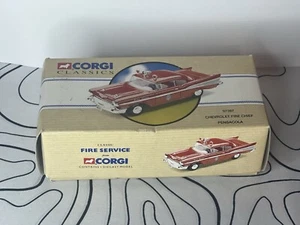 CORGI CLASSICS 1:43 SCALE CHEVROLET BEL AIR PENSACOLA FIRE CHIEF BOXED DIECAST - Picture 1 of 8