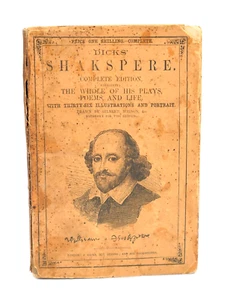 Antique Dick's Complete Shakespeare. circa 1867 Book - Imagen 1 de 9