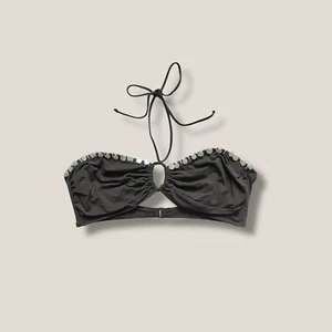 🌺🥥 Vintage Y2K DKNY seashell Brown bikini halter top Size Large - Picture 1 of 6