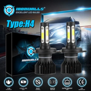 H4 High Low Beam LED Headlight Bulbs for Toyota 4Runner 1996-2002 6500K 2400W - Picture 1 of 12