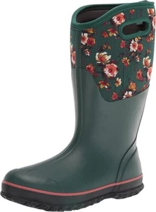 Bogs Women's Classic Tall Wide Calf Rain Boot, Painterly Print-Emerald, Size 9 - Imagen 1 de 8