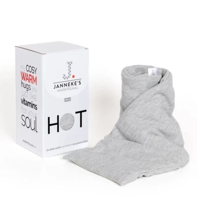 Silver Waffle Jersey UNSCENTED Warming Scarf - Wheat Bag - Heat Pack - Body Wrap - Image 1 of 4