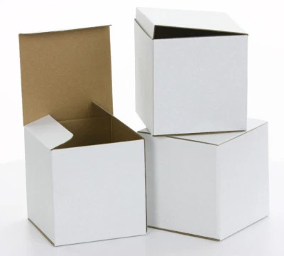 WEPACK KLAPPDECKELKARTON VERSANDSCHACHTEL Maxibriefkarton 100x100x100 mm WEISS Top NEU