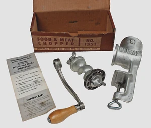 AMOLADORA UNIVERSAL DE COMIDA Y CARNE DE COLECCIÓN NO 1551 CLÍMAX 3 CUCHILLAS CAJA MANUAL - Imagen 1 de 8