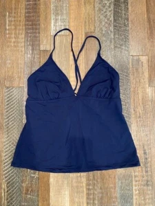 Athleta Women's Tankini Top Navy Blue size XL - Picture 1 of 5
