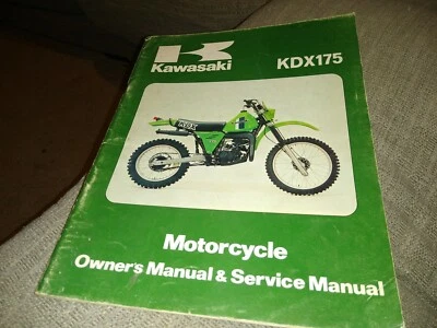 Kawasaki KDX175 A1 Moto Manual del Propietario Y Manual de Servicio  Foto 1 de 4