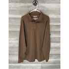 Duluth Trading Co. Shirt Mens Medium Brown Polo Long Sleeve Mid Weight Casual