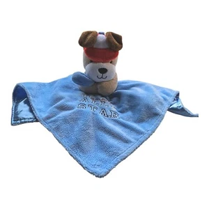 Okie Dokie Mommys All Star Dog with Cap Blue Lovey Security Blanket Rattle CLEAN - Picture 1 of 6