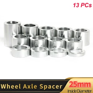 13PCS Wheel Axle Spacers Kit OD 1 1/2" ID 25mm For Harley Softail FLSTF FXST - Picture 1 of 5