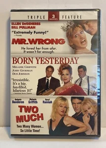 Mr. Wrong/Born Yesterday/Two Much (DVD, 2012, 2-Disc Set) Triple Feature Sealed - Picture 1 of 3