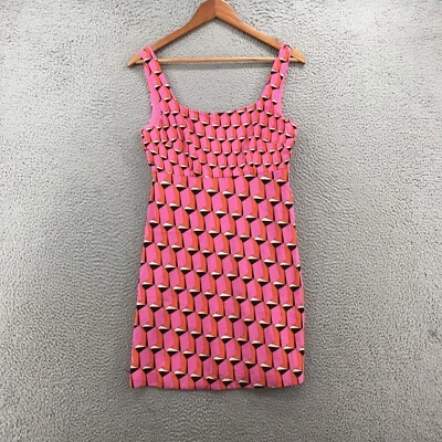 Diane Von Furstenberg Mini Dress Womens 4 Multicolor 90s Modern Geometric Casual - Image 1 of 4