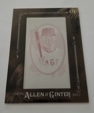 Albert Pujols 2017 Topps Allen & Ginter 1/1 Framed Magenta Printing Plate Mint
