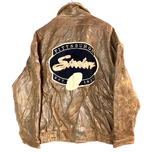 Chaqueta de bombardero universitaria Carl Banks G-III de colección Pittsburgh Steelers 2XL NFL años 90 - Imagen 1 de 3