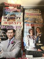 12 Majesty Magazines 1986 Volume 6 Princess Diana King Charles Full Set