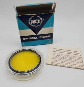 Coastar Optical Filter 52mm Y2 Yellow Japan With Box And User Manual  - Picture 1 of 6