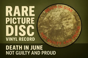 Death In June – Not Guilty And Proud LP Picture Disc 1987 Neofolk Raro - Foto 1 di 4