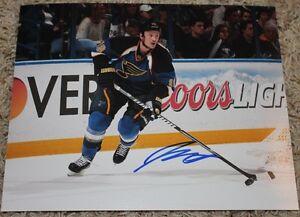 JAY BOUWMEESTER SIGNED 8X10 PHOTO ST LOUIS BLUES COA